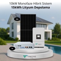 10 Kw Monofaze Hibrit Hazır Solar Paket (Sistem 2) Lexron 